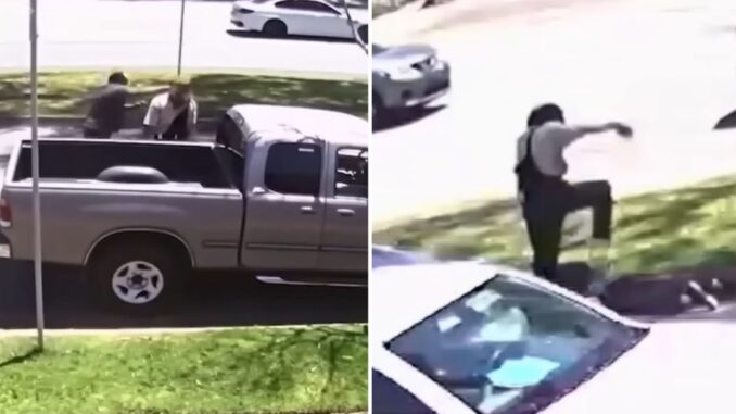 Alleged Road Rage Incident Leads to All-Out Brawl & Guy Getting Stomped