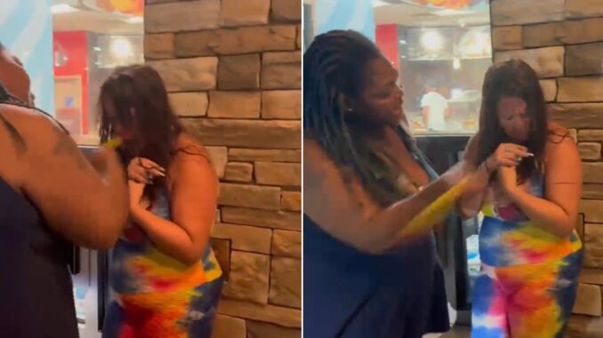 Black Woman Repeatedly Slaps White Woman With A Slim Jim After She Allegedly Calling Her The N-Word