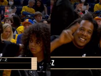 'My hair...': Jay-Z & Blue Ivy Pose Courtside for Game 5 of the NBA Finals