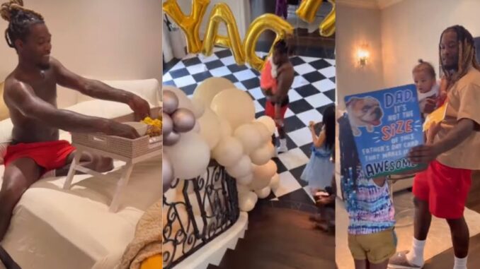 Cardi B & Kids Surprise Offset With A Massive Breakfast In Bed For Father's Day
