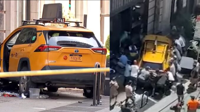 6 People Hospitalized After Taxi Jumps Curb and Plows into Pedestrians