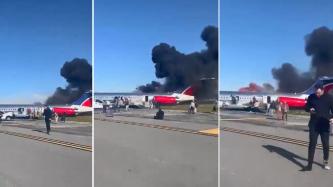 Raw Video: Plane Crash Lands at Florida Airport and Catches Fire; At Least 3 Hospitalized