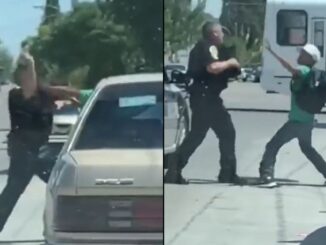 Cop Takes Off His Vest and Throws Hands With a Guy in The Street