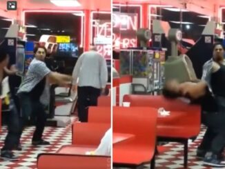 Man Delivers a Vicious Back Hand That Leaves a Guy Slumped!