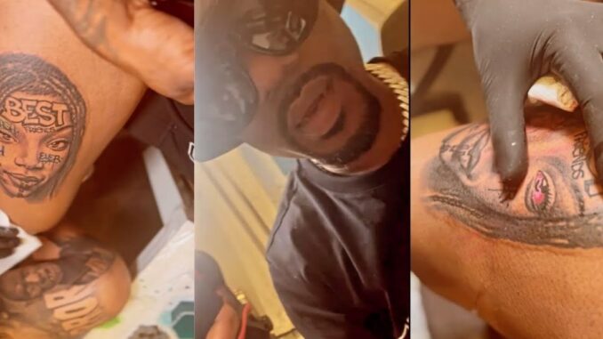 Ray J Honors Sister Brandy with Tattoo of Her Face on His Leg