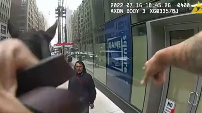 Wild Wild East: NYPD Officer On Horseback Chases Suspect Down Times Square Street!
