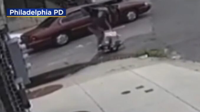 Viral Video Captures Philly Mother Abandoning Baby Car Seat on A Sidewalk!