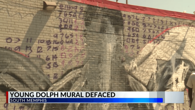 'Ya'll ain't got no soul!' Young Dolph Mural Defaced One Week Before Completion!