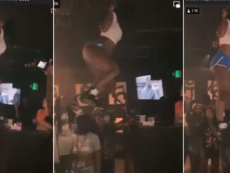 She is STRONG: Woman Twerks While Hanging from The Ceiling!